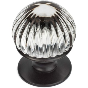 image:image5 Pack  Cosmas 6812ORBC Oil Rubbed Bronze Cabinet Hardware Round Knob with Clear Glass  78 Diameter