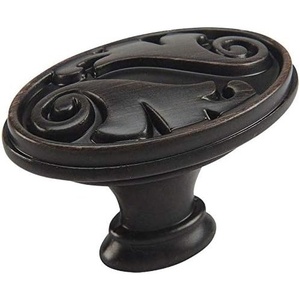 image:imageCosmas 10 Pack 4297ORB Oil Rubbed Bronze Floral Cabinet Hardware Oval Oblong Knob