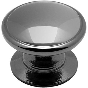 image:imageCosmas 25 Pack 4702BN Black Nickel Cabinet Hardware Round Knob  114 Diameter  Wide Base