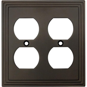 image:imageCosmas 25012ORB Oil Rubbed Bronze Double Duplex Electrical Outlet Wall Plate