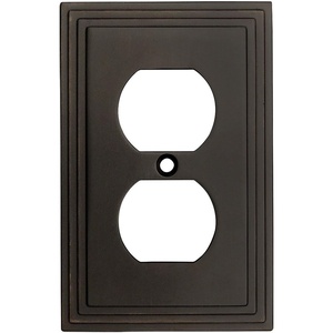 image:imageCosmas 25026ORB Oil Rubbed Bronze Single Duplex Electrical Outlet Wall PlateCover