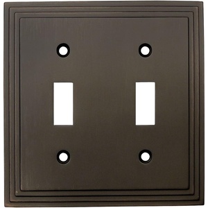 image:imageCosmas 25033ORB Oil Rubbed Bronze Double Toggle Switch Plate Switchplate Wall Cover