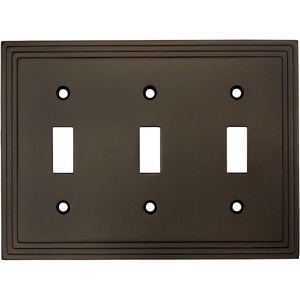 image:imageCosmas 25037ORB Oil Rubbed Bronze Triple Toggle Switchplate Wall Switch Plate CoverTriple Toggle Switch