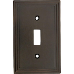 image:imageCosmas 25053ORB Oil Rubbed Bronze Single Toggle Switch Plate Switchplate Cover