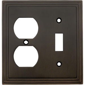 image:imageCosmas 25068ORB Oil Rubbed Bronze Single ToggleDuplex Combo Electrical Outlet Wall PlateCover