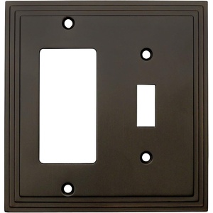 image:imageCosmas 25077ORB Oil Rubbed Bronze Single ToggleGFI Decora Rocker Combo Wall Switch Plate Switchplate Cover