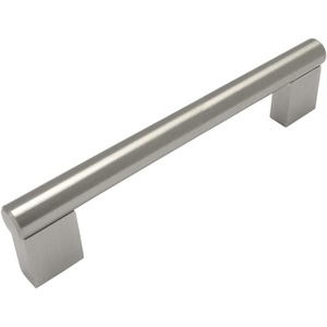image:imageCosmas 377128SN Satin Nickel Cabinet Hardware Contemporary Style Bar Handle Pull  5 Inch 128mm Hole Centers 578 Overall Length10 Pack