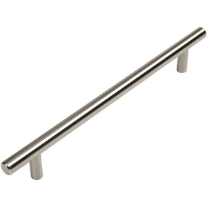 image:imageCosmas 5 Pack 305192SN Satin Nickel Cabinet Hardware Euro Style Bar Handle Pull  712 Inch 192mm Hole Centers 10 Overall Length