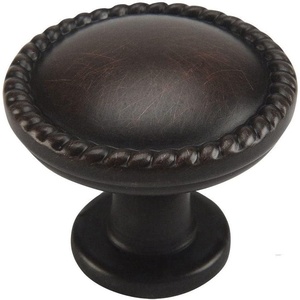 image:imageCosmas 5 Pack 4115ORB Oil Rubbed Bronze RopeScroll Cabinet Hardware Knob  114 Inch Diameter