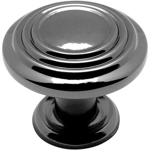 image:imageCosmas 50 Pack 4122BN Black Nickel 3 Ring Cabinet Hardware Round Knob  114 Diameter