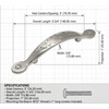 image:imageCosmas 5 Pack 465SN Satin Nickel Leaf Design Cabinet Hardware Handle Pull  3 Inch 76mm Hole Centers 534 Overall Length