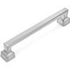 image:imageCosmas 5 Pack 1481128SN Satin Nickel Contemporary Cabinet Hardware Handle Pull  5 Inch 128mm Hole Centers