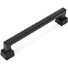 image:imageCosmas 5 Pack 1481160FB Flat Black Contemporary Cabinet Hardware Handle Pull  6516 Inch 160mm Hole Centers