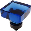 image:imageCosmas 5 Pack 6377ORBBL Oil Rubbed Bronze Cabinet Hardware Square Knob with Blue Glass  138 Square