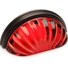 image:imageCosmas 6381ORBR Oil Rubbed Bronze with Red Glass Cabinet Cup Pull  3 Inch 76mm Hole Centers
