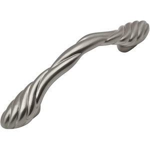 image:imageCosmas 10 Pack 1470SN Satin Nickel Cabinet Hardware Twist Handle Pull  3 amp 334 Inch 96mm Hole Centers