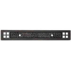 image:imageCosmas 5 Pack 10554ORB Oil Rubbed Bronze Hammered Cabinet Handle Pull Backplate Back Plate Hardware  3 Inch Hole Centers