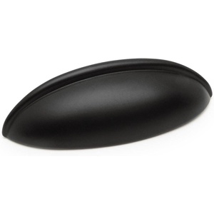 image:imageCosmas 5 Pack 1399FB Flat Black Cabinet Hardware Bin Cup Drawer Handle Pull  212 Inch 64mm Hole Centers