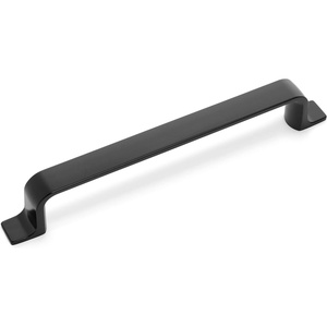 image:imageCosmas 5 Pack 14901160FB Flat Black Modern Cabinet Hardware Handle Pull  6516 Inch 160mm Hole Centers