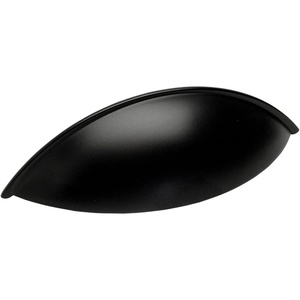 image:imageCosmas 9236FB Flat Black Cabinet Hardware Bin Cup Drawer Handle Pull  334 Inch 96mm Hole Centers